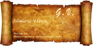 Gömöry Vince névjegykártya